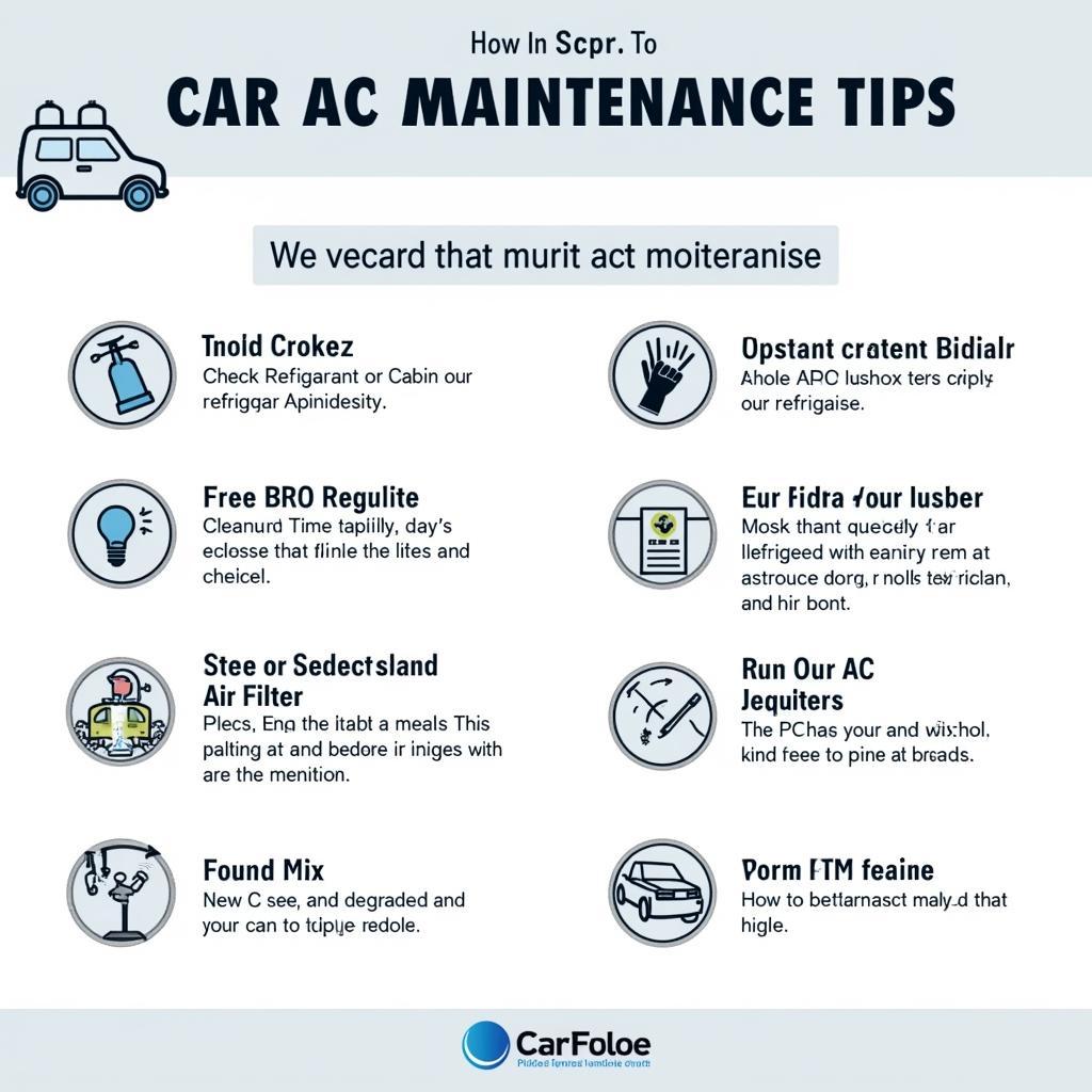 Car AC Maintenance Tips Illustration