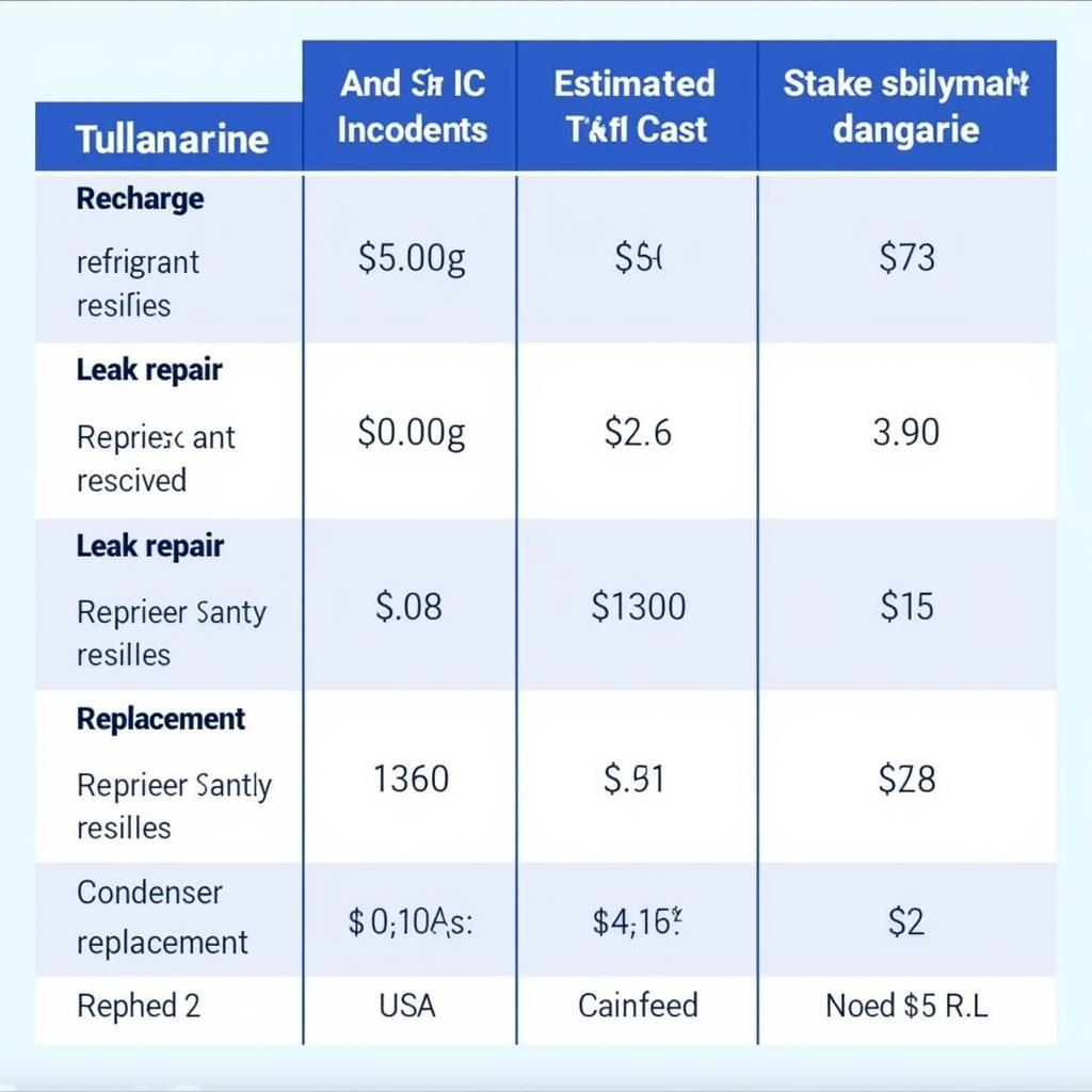 Car AC Repair Cost Comparison