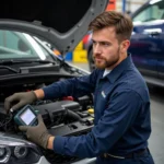 Car AC Repair Derby: Technician Inspecting System