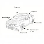 Car AC System Components Diagram