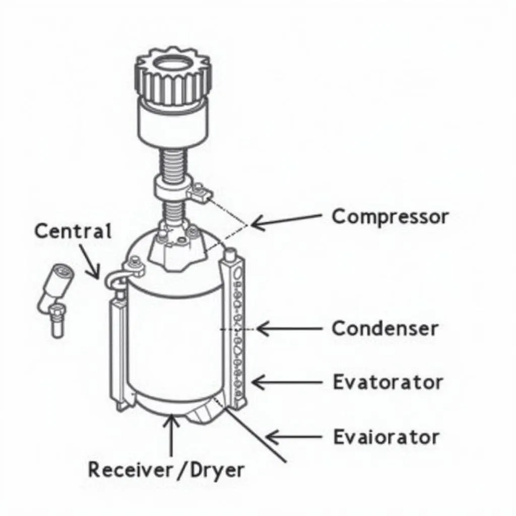 Car AC System Components Diagram