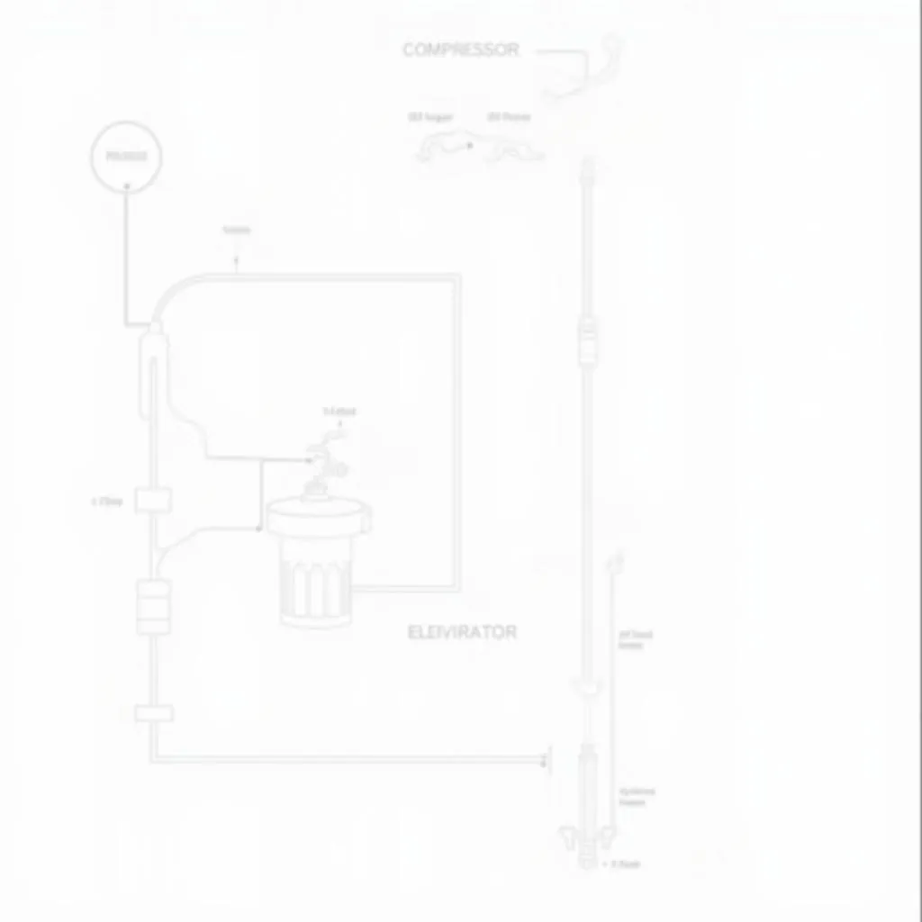 Car AC system components diagram