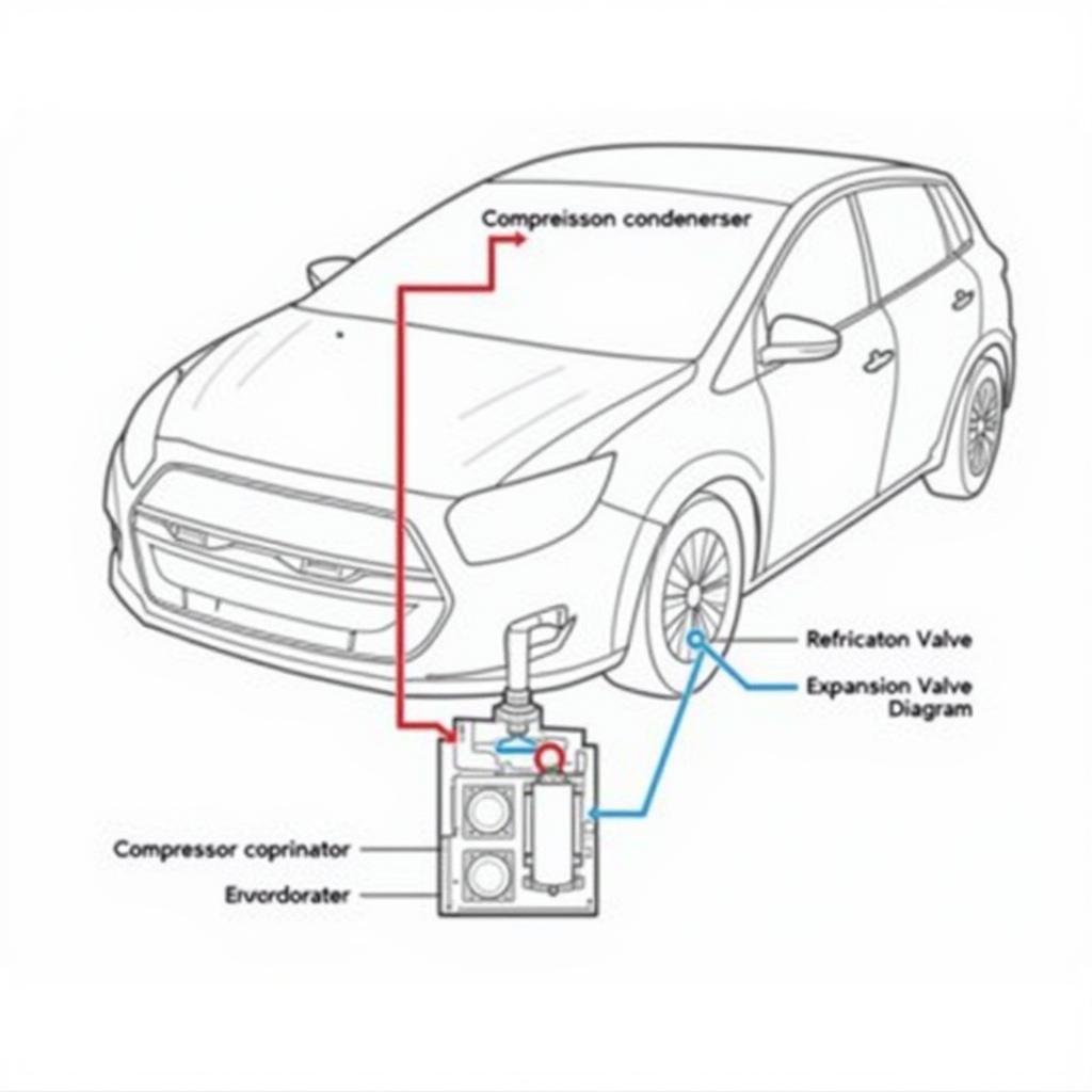 Car AC System Components Diagram