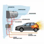 Car AC System Components Diagram