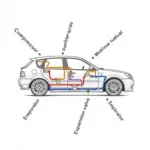 Car AC System Components Diagram