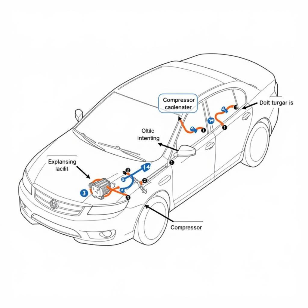 Car AC System Components Diagram