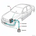 Car AC System Components Diagram