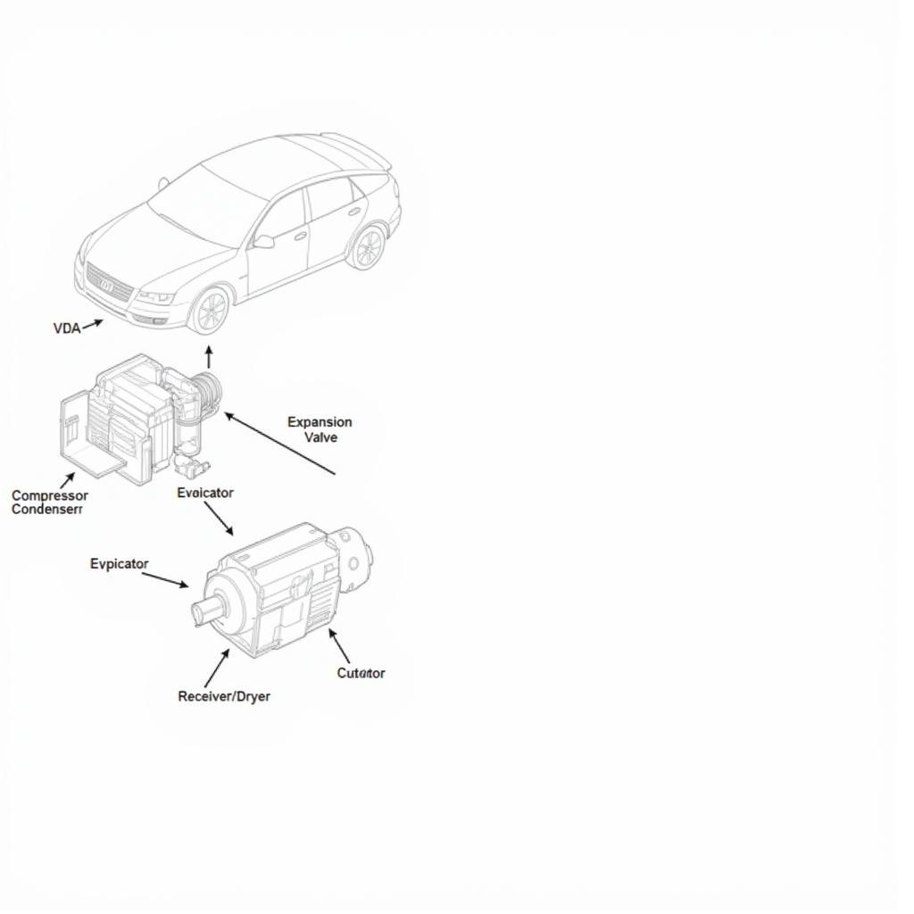 Car AC System Components Diagram