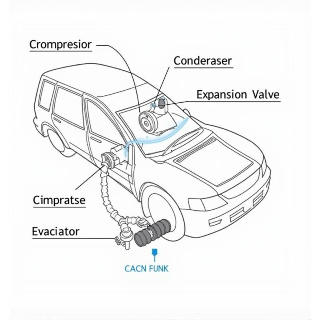 Car AC System Components Diagram