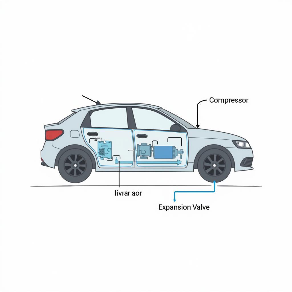 Car AC System Components Diagram