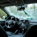 Car with Deployed Airbags