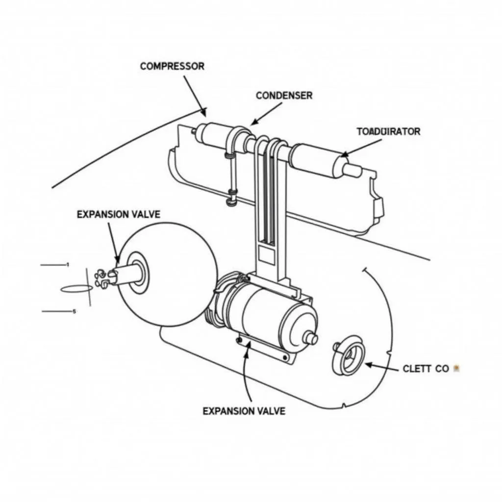 Car Air Conditioning System Components Diagram