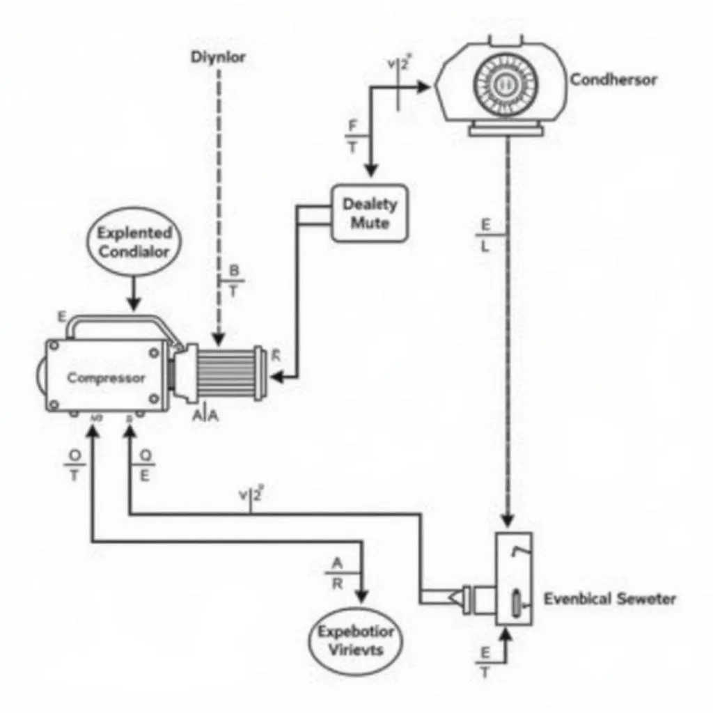 Car Air Conditioning System Components Diagram