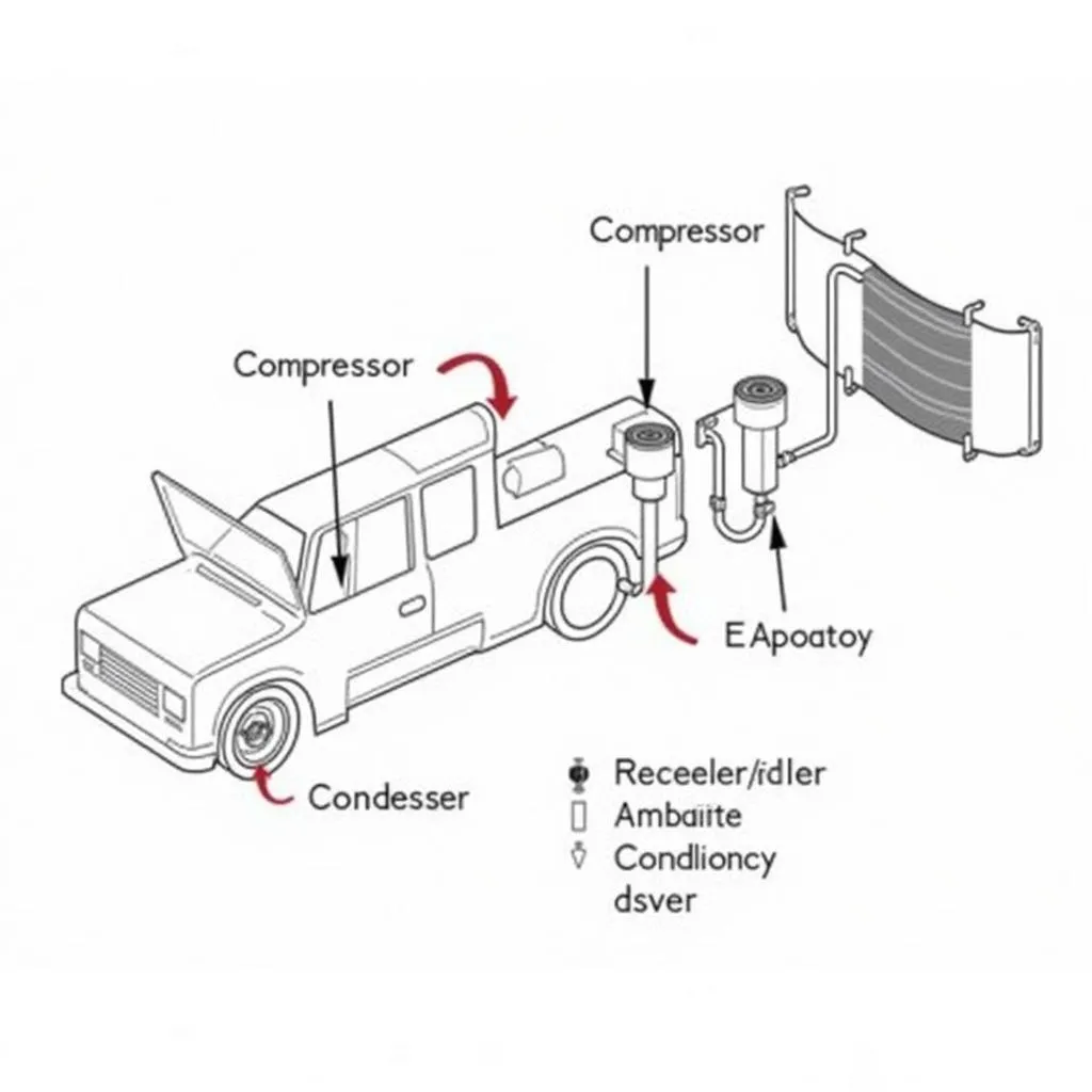 Car Air Conditioning System Components Diagram