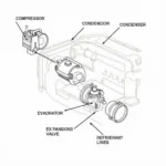 Car Air Conditioning System Components Diagram