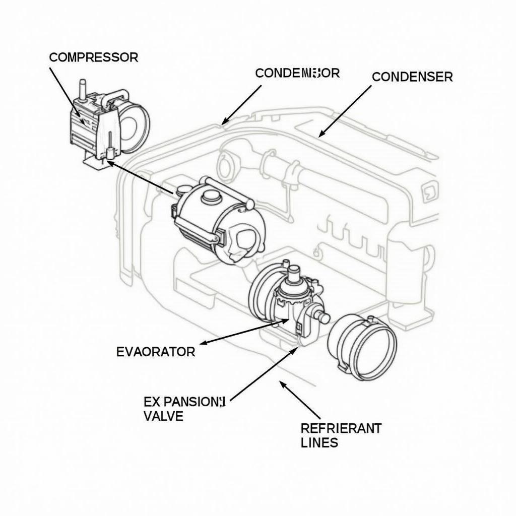 Car Air Conditioning System Components Diagram