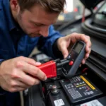 Inspecting Car Battery for Electrical Issues