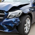 Car with Significant Body Damage After an Accident