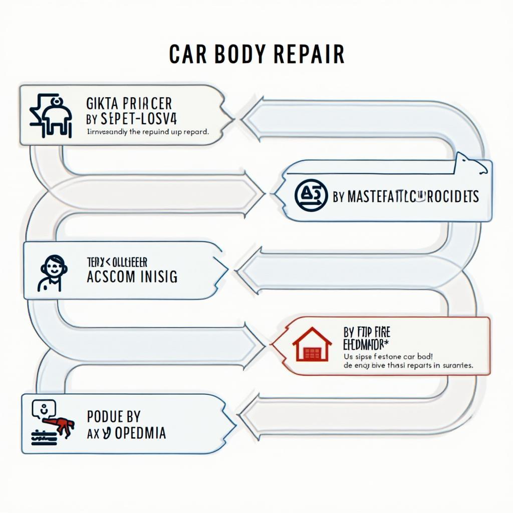 Flowchart illustrating potential career paths in car body repair