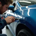 Car Body Repair Chippenham - Dent Removal in Progress