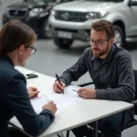 Signing a Car Body Repair Contract