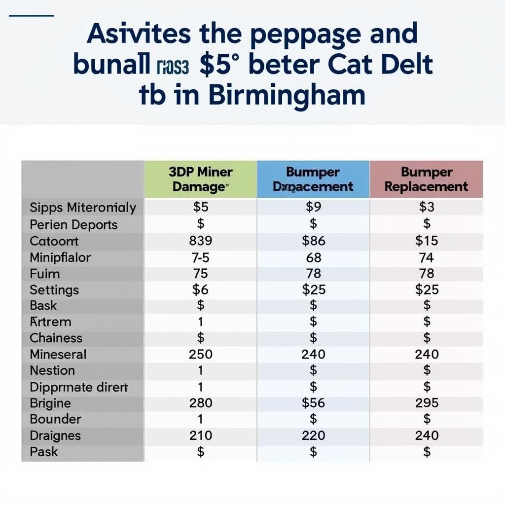 Car Body Repair Cost Comparison Birmingham