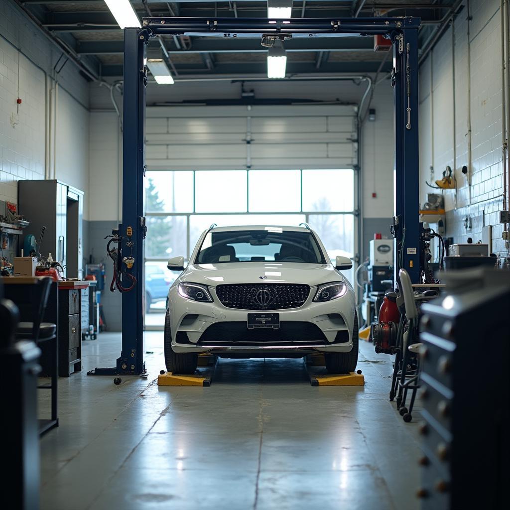 Car body repair shop in Delph