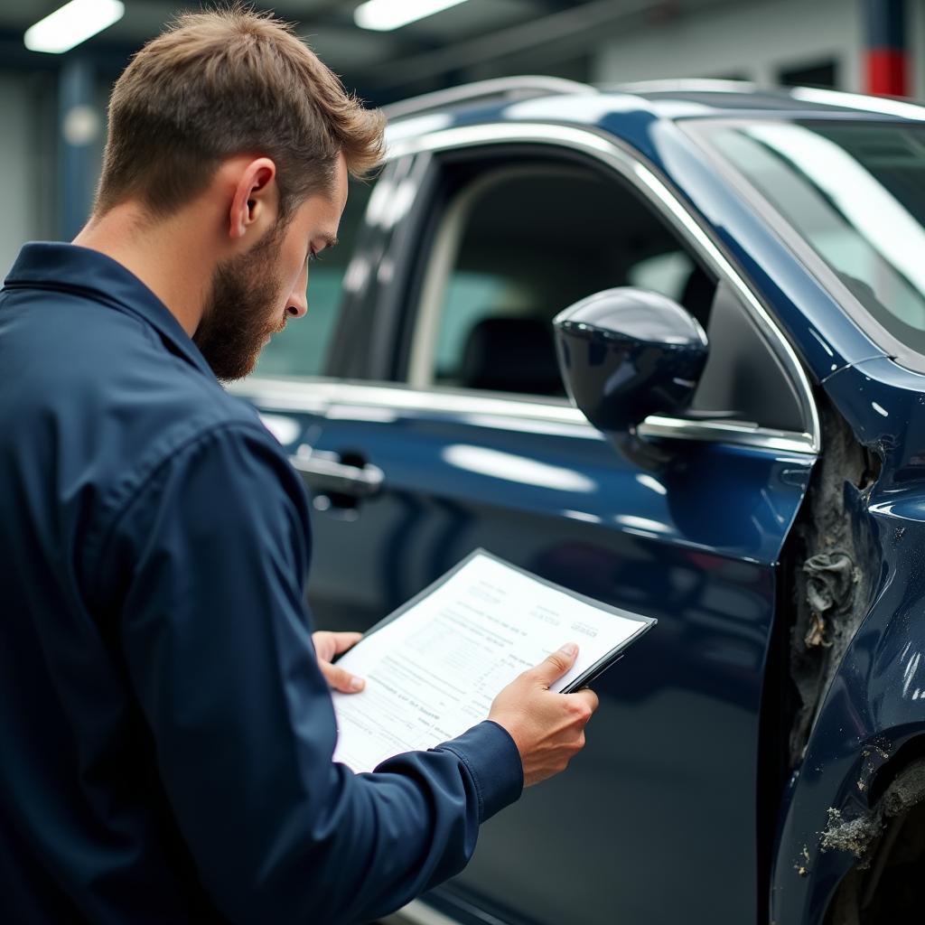 Car body repair estimate in Hull