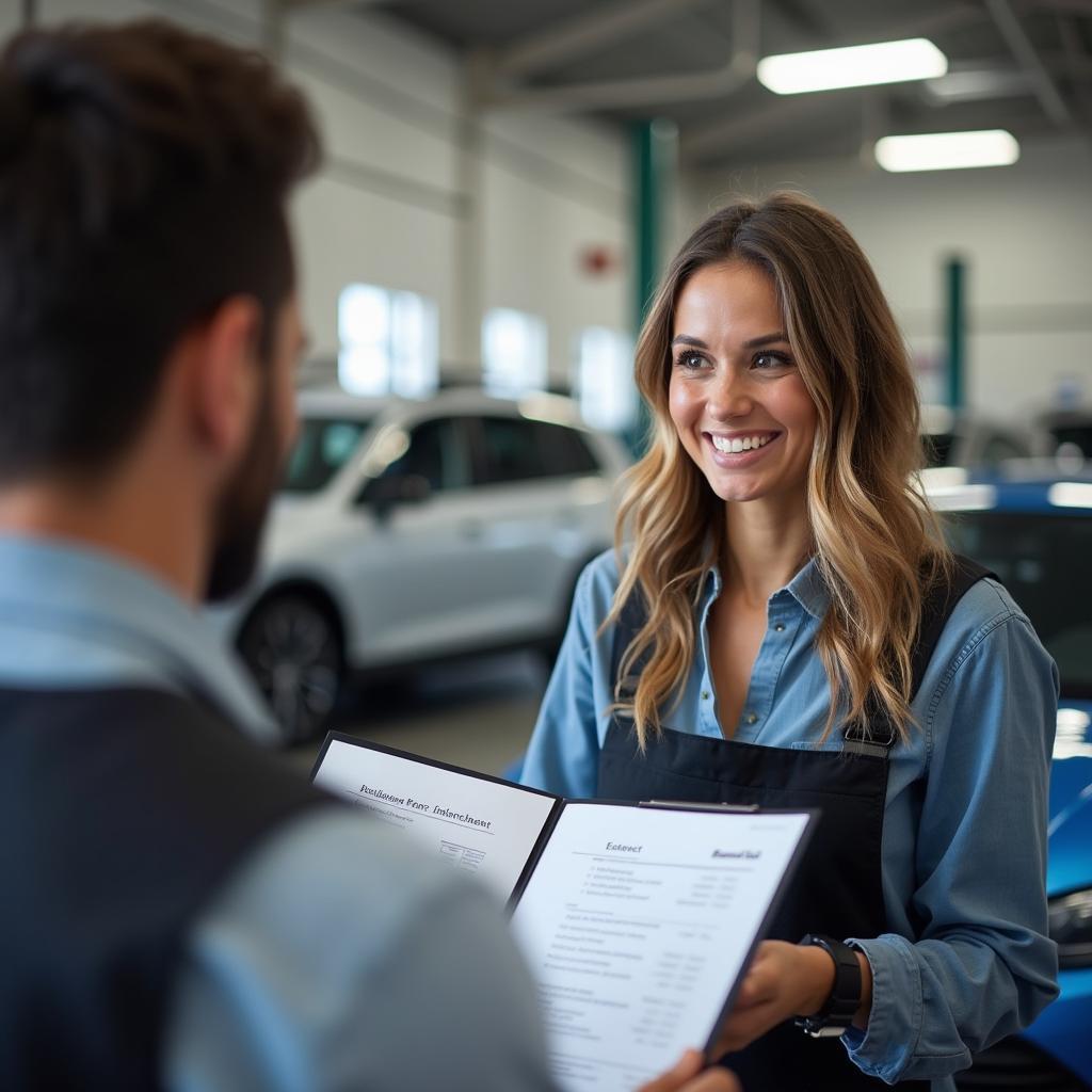 Getting a car body repair estimate in Montrose