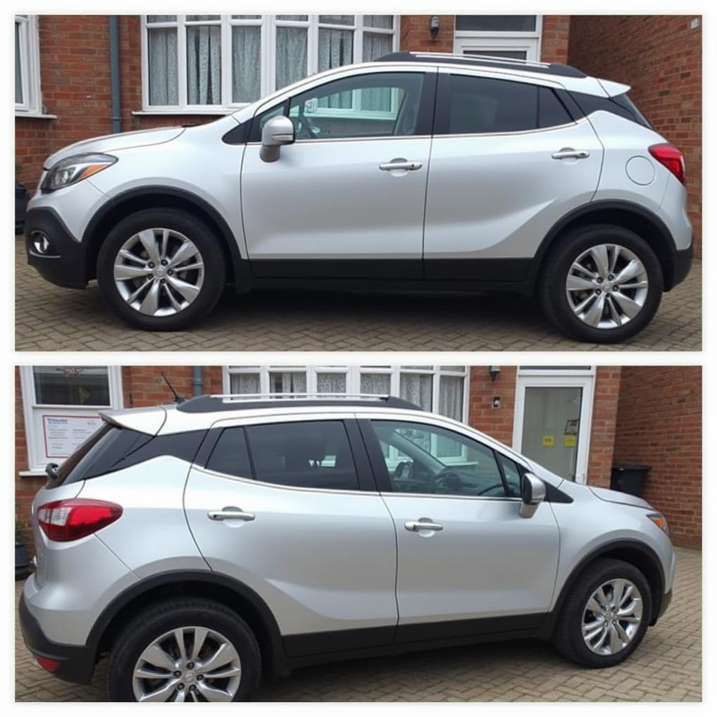 Before and after car body repair in Hadleigh