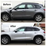 Car body repair Lees before and after