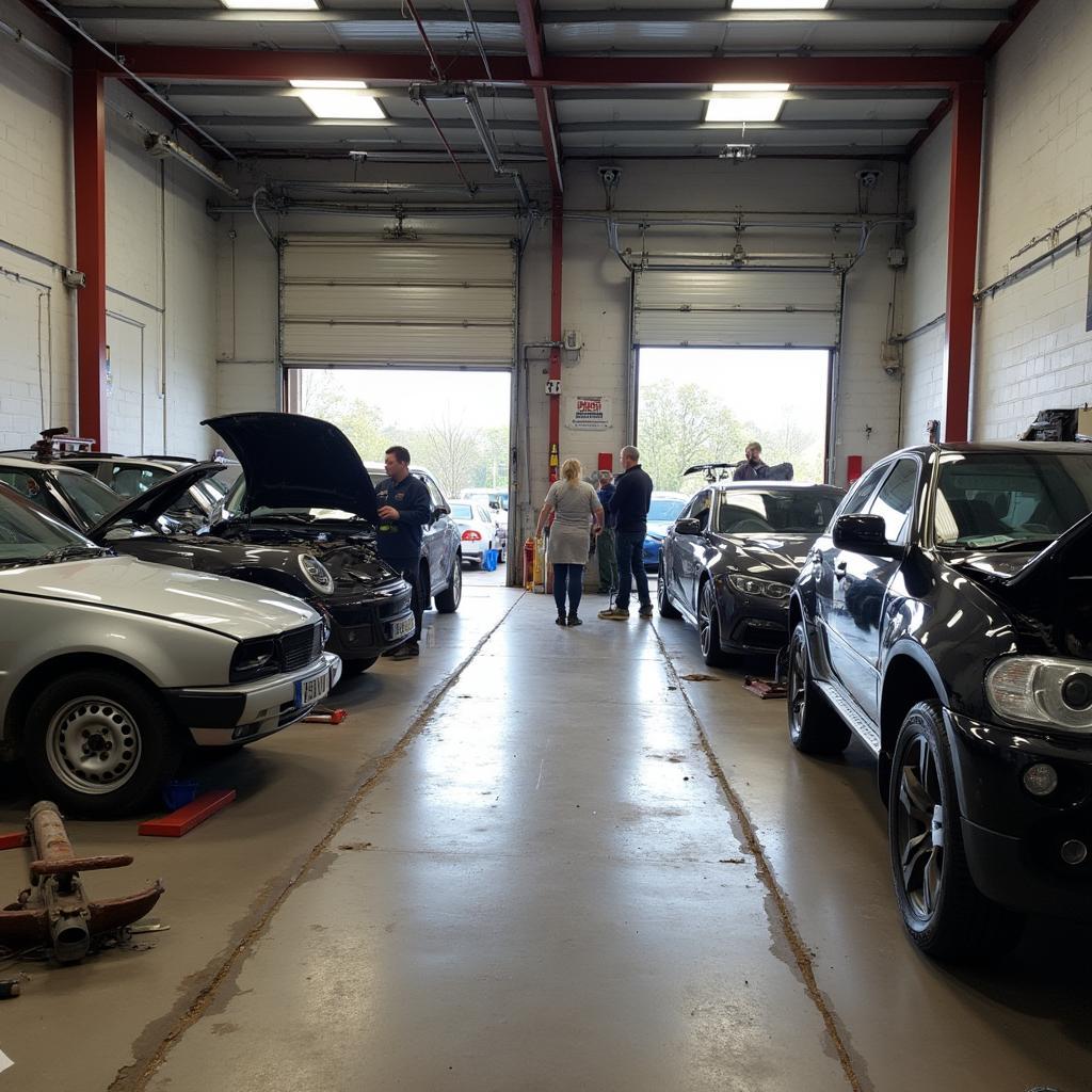 Car body repair shop in Linton Trading Estate