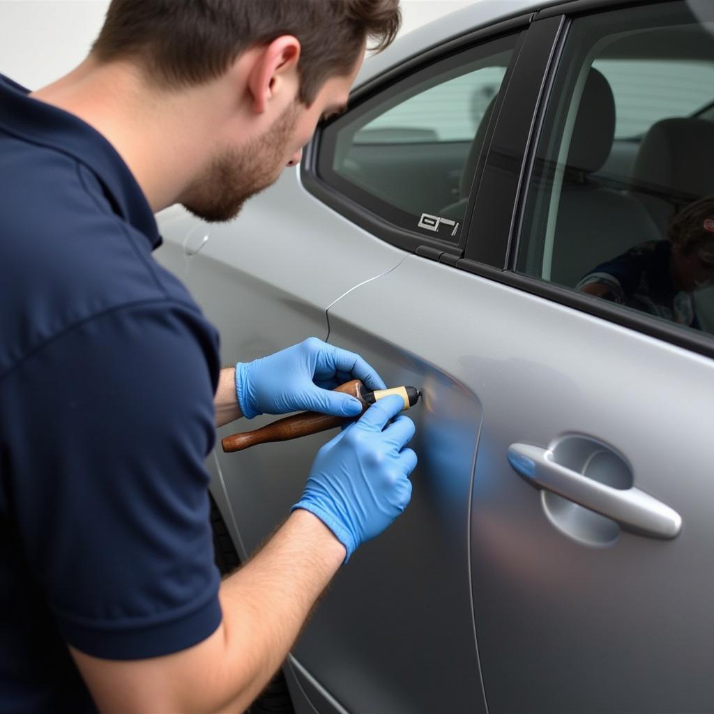 Paintless Dent Removal Process on Manchester Road Bury