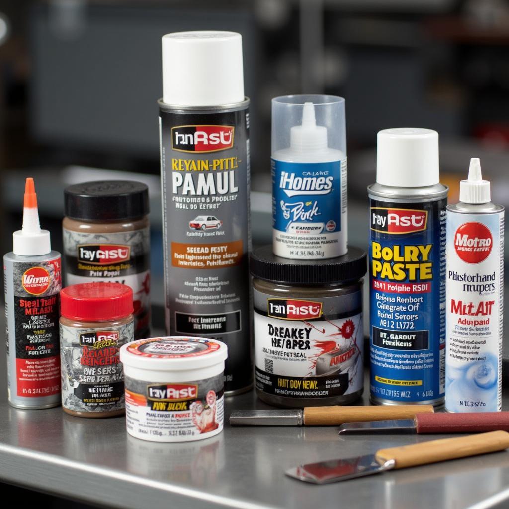 Different types of car body repair paste