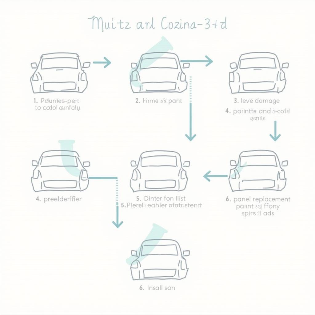 Stages of car body repair