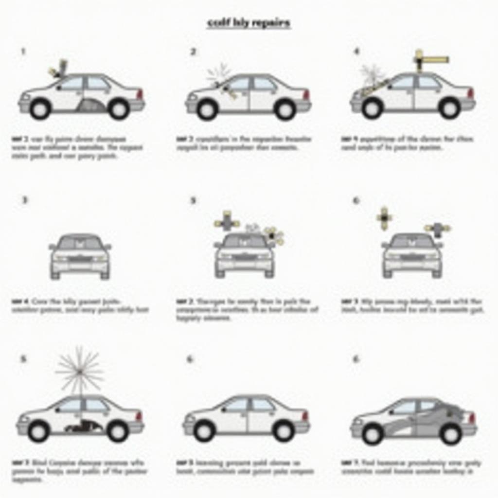 Stages of car body repair