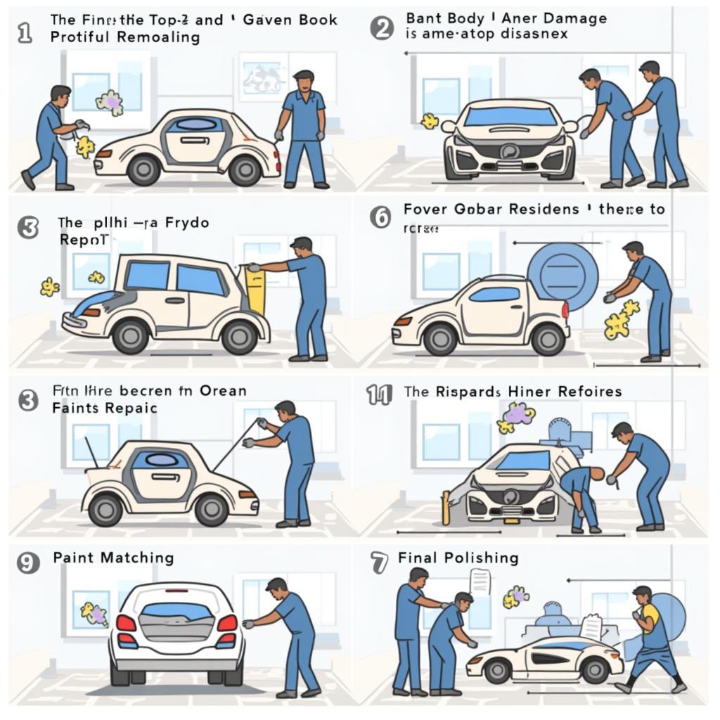 Step-by-step car body repair process in Mt Morris MI