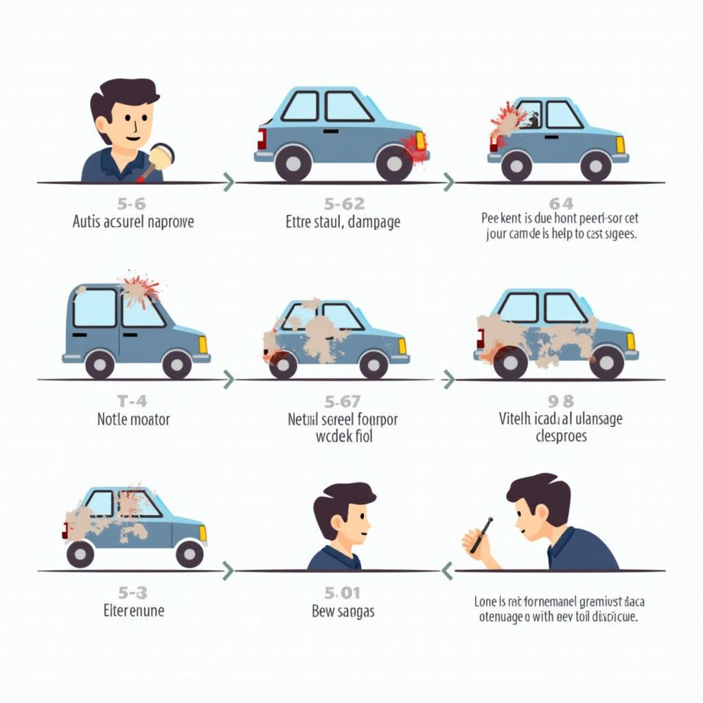 Stages of car body repair