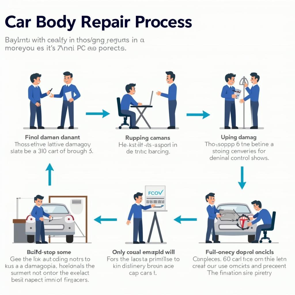 Stages of car body repair in Pemberton Wigan