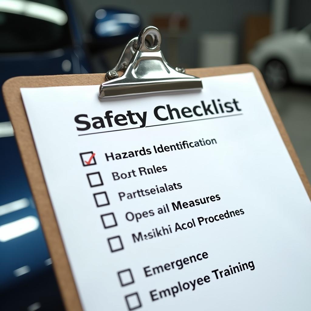 Car Body Repair Safety Checklist