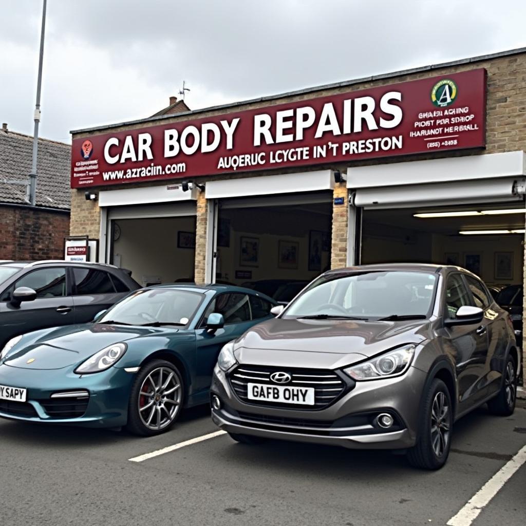 Car body repair shop located on Aqueduct Street