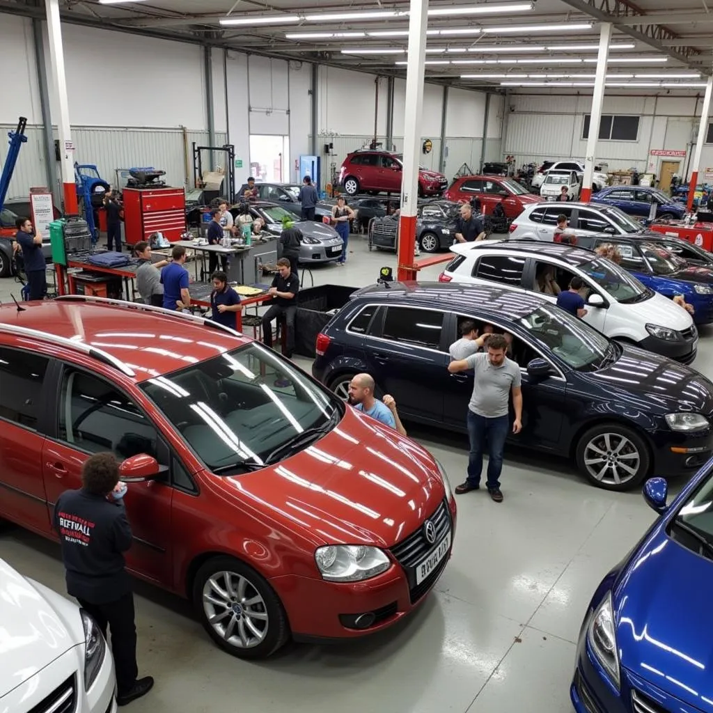 Car body repair shop at Dane Mill Business Centre