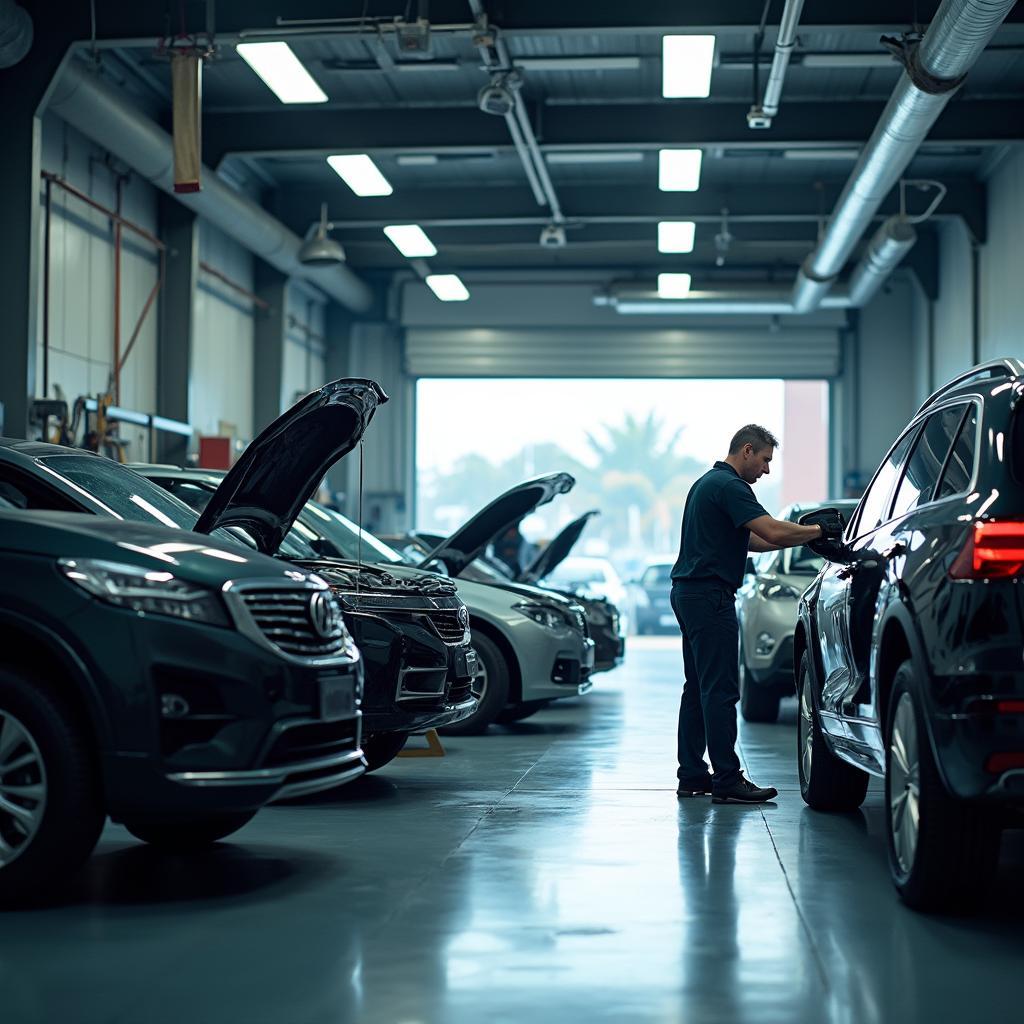 Modern Car Body Repair Shop Near Dunnings Bridge Road