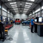 Modern Car Body Repair Shop Equipment in Leicester