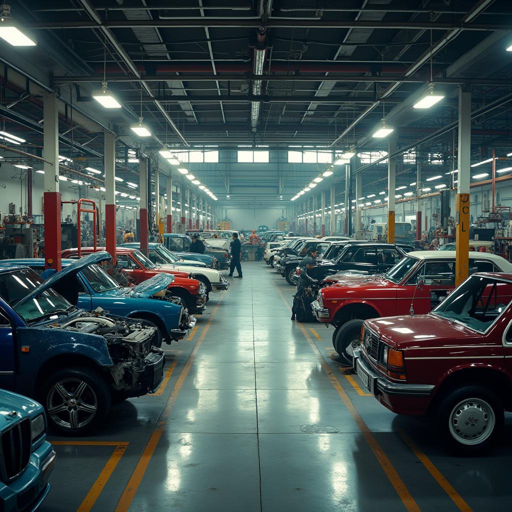 Car Body Repair Shop Interior