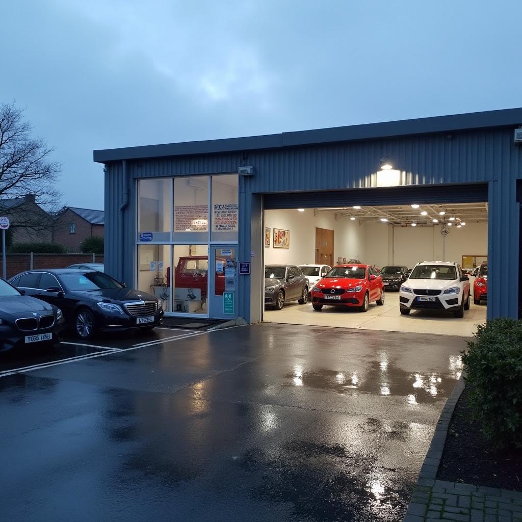 Car body repair shop in Leeds - exterior view