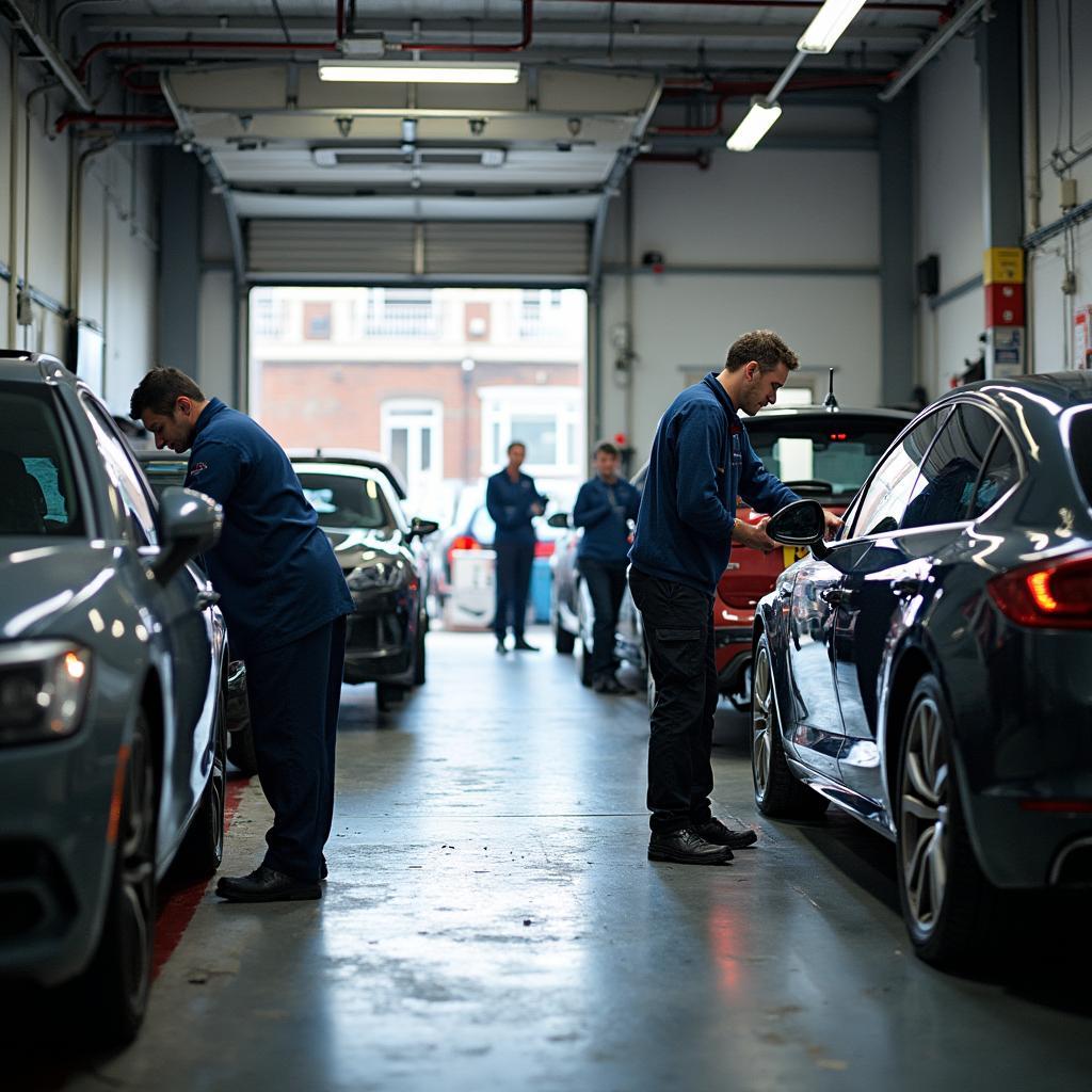 Car body repair shop in Longton Stoke-on-Trent