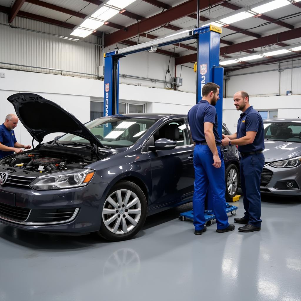 Car body repair shop in Machynlleth with modern equipment and certified technicians.