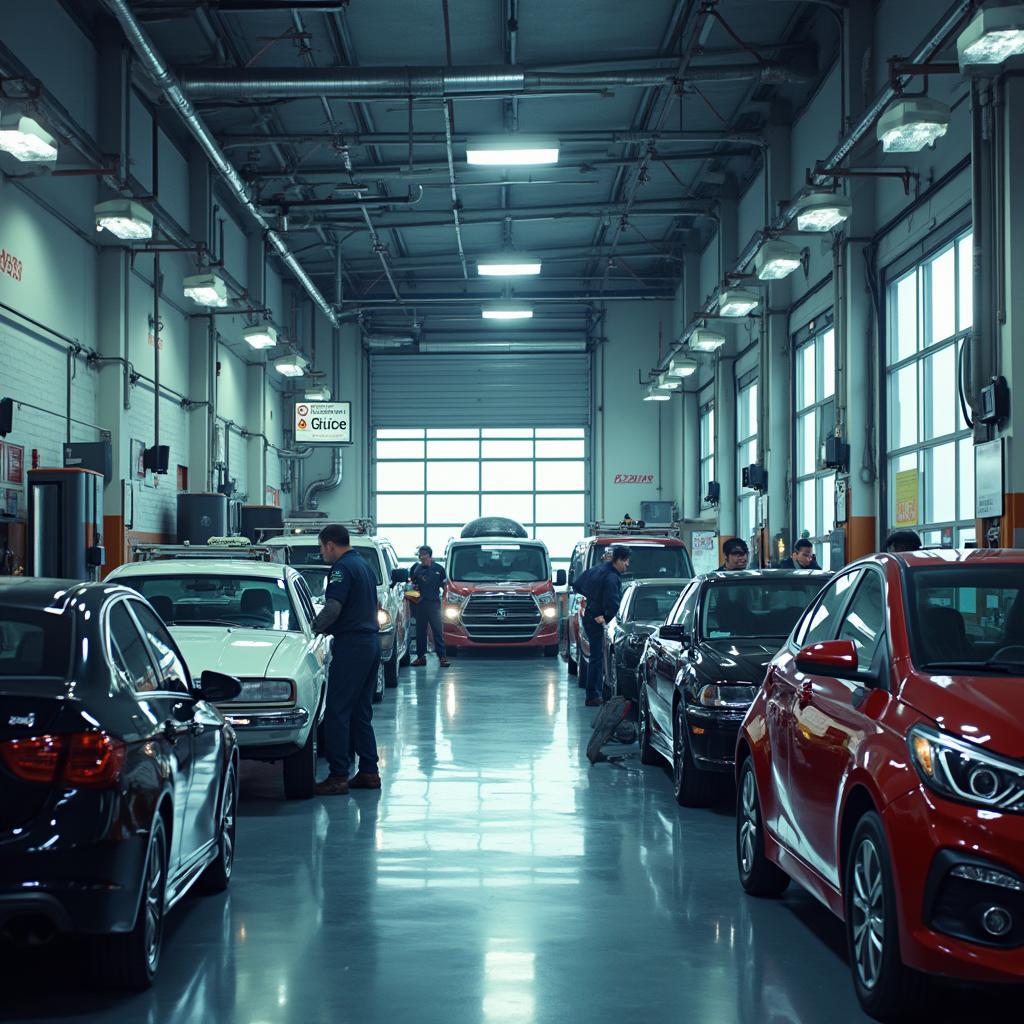 Car body repair shop in OL13