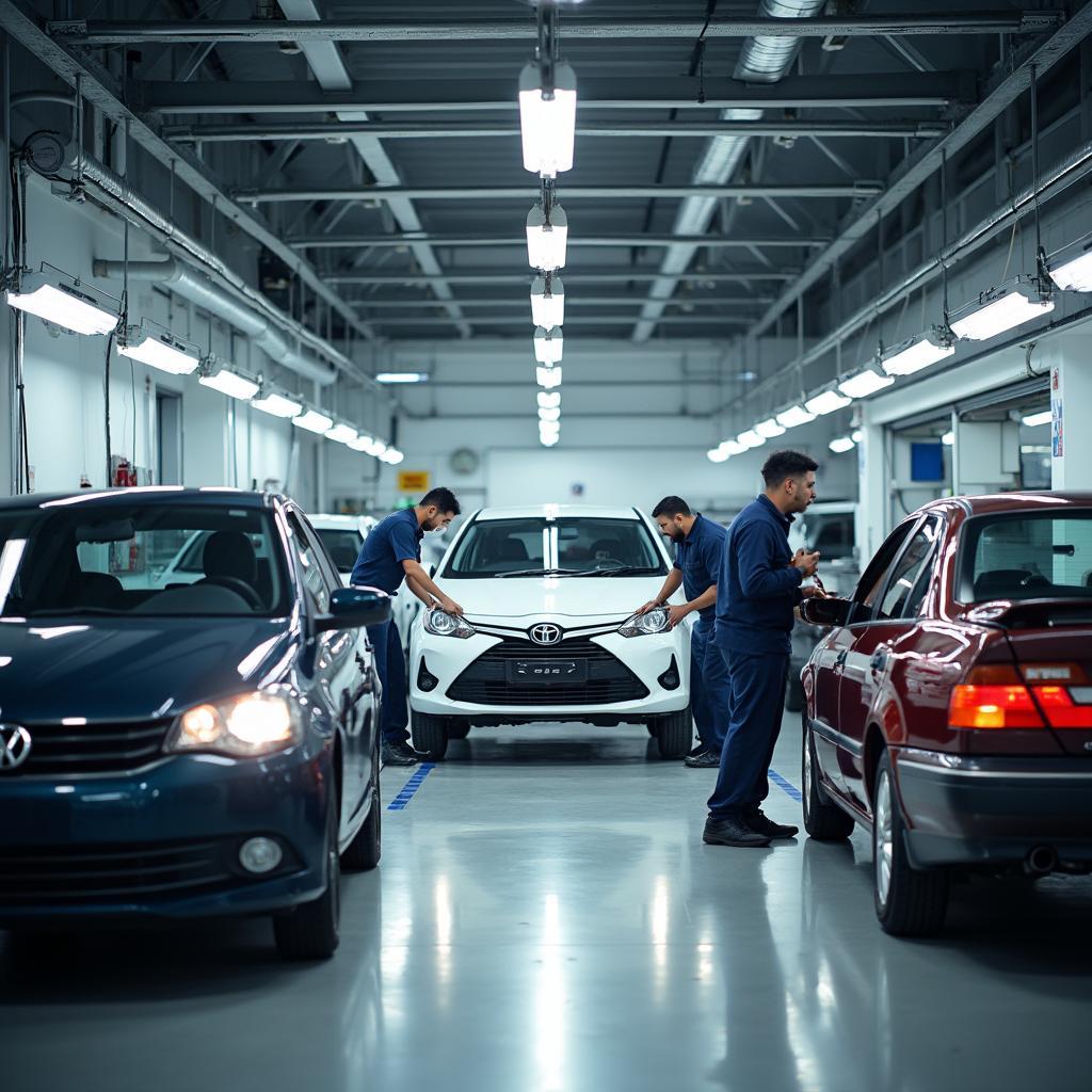 Car body repair shop in Singapore